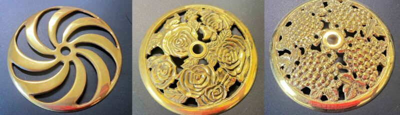 4.5" Solid Brass Lamp Cap: Swirl - Image 7