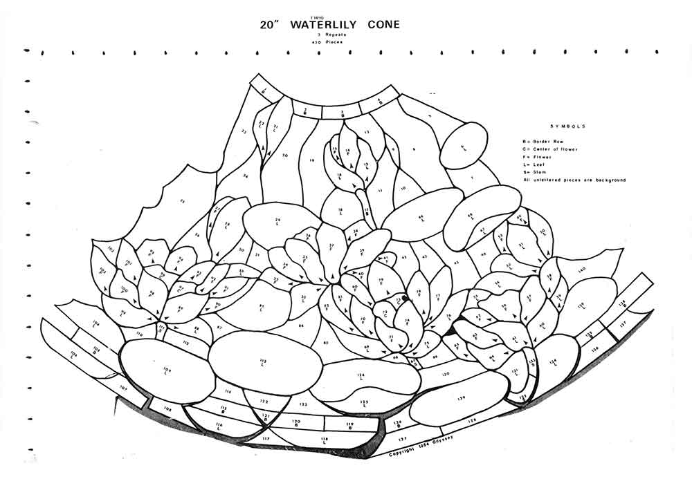 Odyssey 20" Waterlily Cone Pattern